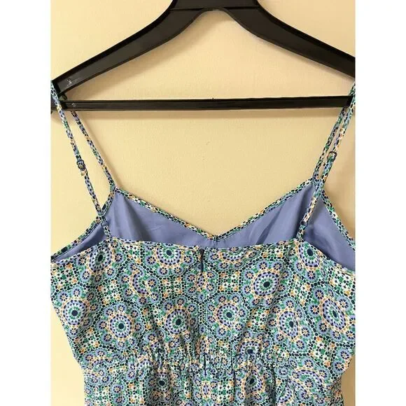 J Crew Factory Womens Fully Lined Summer Casual Slip Dress with pockets Green Pu - Picture 5 of 8